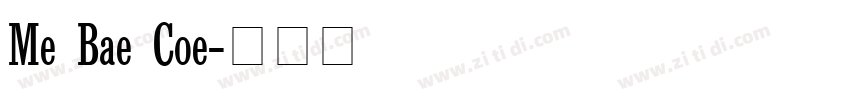 Miller Banner Conden字体转换